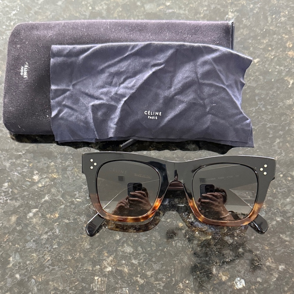 Celine Two Tone Black and Brown Sunglasses - CL41089/S